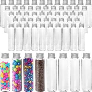 50 ml Plastic Test Tubes with Screw Caps - 60 Pcs