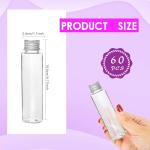 50 ml Plastic Test Tubes with Screw Caps - 60 Pcs