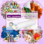 50 ml Plastic Test Tubes with Screw Caps - 60 Pcs