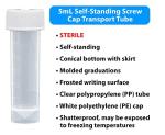 Globe Scientific 5ml Sterile Transport Tubes, 500 Pack
