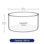 Borosilicate Glass Crystallizing Dish, 500 ml