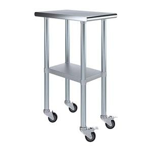 AmGood 24" x 15" Stainless Steel Work Table