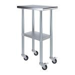 AmGood 24" x 15" Stainless Steel Work Table