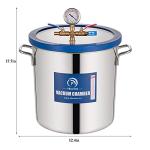 5 Gallon Stainless Steel Vacuum Chamber with Glass Lid