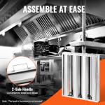 VEVOR Stainless Steel Range Hood Baffle Filters, Pack of 6