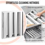 VEVOR Stainless Steel Range Hood Baffle Filters, Pack of 6
