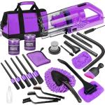 17PCS Purple Car Cleaning Kit with Vacuum & Tools