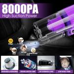 17PCS Purple Car Cleaning Kit with Vacuum & Tools