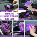 17PCS Purple Car Cleaning Kit with Vacuum & Tools