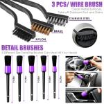 17PCS Purple Car Cleaning Kit with Vacuum & Tools