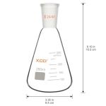 XCD Heavy Wall Borosilicate Erlenmeyer Flask - 250 ml