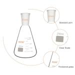 XCD Heavy Wall Borosilicate Erlenmeyer Flask - 250 ml