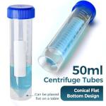 50-Pack 50ml Centrifuge Tubes with Screw Caps