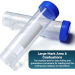 50-Pack 50ml Centrifuge Tubes with Screw Caps
