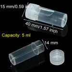 EORTA 50 Pack Clear 5ML Plastic Vials with Caps