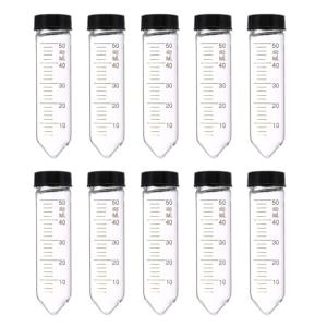 50ml Glass Centrifuge Tubes with Screw Caps, 10 Pcs