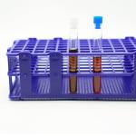Blue 3-Piece Detachable Plastic Test Tube Rack