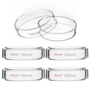 Glass Petri Dish Set with Lid, 5-Pack