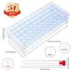 50 Clear Plastic Test Tubes with Rack
