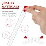 50 Clear Plastic Test Tubes with Rack