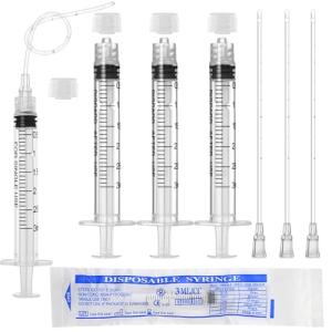 3ml Luer Lock Syringes with Caps - 10 Pack