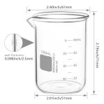 Aeseusia 6-Pack 100ml Heavy Duty Glass Beakers