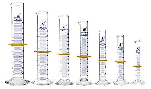 7-Piece Graduated Cylinder Set with Protective Collars