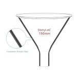 Borosilicate Glass Powder Funnel with Short Stem