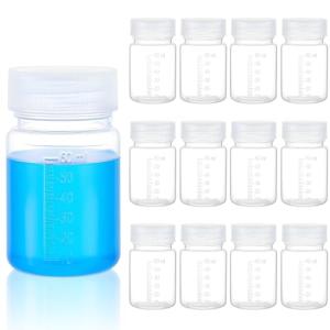 Tatuo 12 Pack 2 oz Plastic Reagent Bottles