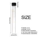 SKYPRO 10pcs 20ml Clear Glass Test Tubes