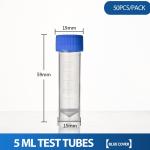 50 Pack of 5ml Graduated Plastic Vials