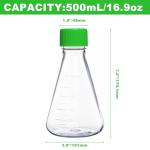 500ml Plastic Erlenmeyer Flask Set with Vent Cap
