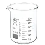 PATIKIL 300ml Low Form Glass Beaker, 3.3 Borosilicate Glass Graduated Printed Scale Measuring Cups with Spout for Kitchen Lab Liquids Transit Boiling