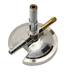 EISCO Micro Bunsen Burner, LPG - Flame Stabilizer, Needle Valve Gas Flow Control - Nickel Plated Die Casted Zinc Alloy Base - Suitable for use with LPG/Butane Gas