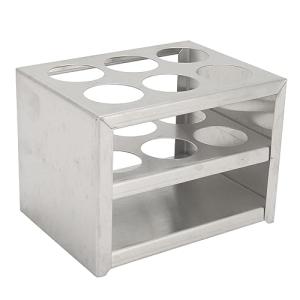 QANYEGN 6 Hole Stainless Steel Test Tube Rack, Metal Lab Stand Rack, 3 Tier Centrifuge Tube Racks for Oratories and Schools, for 30mm Tubes