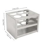 QANYEGN 6 Hole Stainless Steel Test Tube Rack, Metal Lab Stand Rack, 3 Tier Centrifuge Tube Racks for Oratories and Schools, for 30mm Tubes