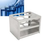 QANYEGN 6 Hole Stainless Steel Test Tube Rack, Metal Lab Stand Rack, 3 Tier Centrifuge Tube Racks for Oratories and Schools, for 30mm Tubes