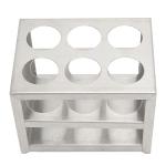 QANYEGN 6 Hole Stainless Steel Test Tube Rack, Metal Lab Stand Rack, 3 Tier Centrifuge Tube Racks for Oratories and Schools, for 30mm Tubes