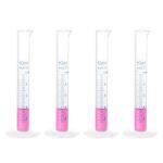 uxcell Plastic Graduated Cylinder, 10ml Measuring Cylinder, Science Test Tube Beakers, 2-Sided Metric Marking, Clear Hex Base for Lab Home 4Pcs