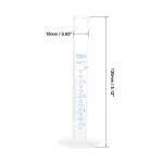 uxcell Plastic Graduated Cylinder, 10ml Measuring Cylinder, Science Test Tube Beakers, 2-Sided Metric Marking, Clear Hex Base for Lab Home 4Pcs