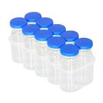 Vitorinca 10 Pcs 10ml Clear Sample Glass Vials with Plastic-Aluminum Flip Caps and Silicone Stoppers, 10ml Sealed Glass Vials