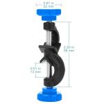 StonyLab 2-Pack Adjustable Bosshead Clamp Holder, Lab Heavy Duty Boss Head Clamp Holder Aluminum Alloy Body, up to 13mm Rods for Laboratory Use