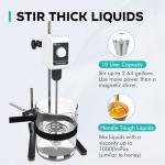 LAB FISH Overhead Stirrer(OS-5E) 10L Capacity 200-1200 RPM Knob Control Variable Speed Mixer Handles High Viscosity Liquids for Chemical/Reagents/Paints