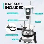 LAB FISH Overhead Stirrer(OS-5E) 10L Capacity 200-1200 RPM Knob Control Variable Speed Mixer Handles High Viscosity Liquids for Chemical/Reagents/Paints