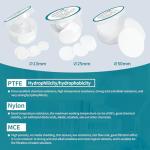 200Pcs/Pack MCE Membrane Filters, Round Mixed Cellulose Esters Lab Filter Paper, Hydrophilic Filter Paper 0.45µm Pore Size, 25mm Diameter,Non Sterile