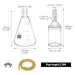 QWORK Buchner Funnel Filtering Kit - Borosilicate Glass, 250ml Funnel & 1000ml Filter Bottle - 24/29 Joint for Lab Research, Chemical Applications - Lab Vacuum Filtration Distillation Apparatus