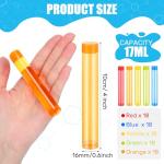Flutesan 90 Pcs Colorful Plastic Test Tubes with Cap 16x100mm 13ml Good Seal Shot Tubes for Liquor Plants Candy Cocktail Storage Wedding Halloween Neon Party Favors Decor Lab Scientific Experiment
