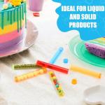 Flutesan 90 Pcs Colorful Plastic Test Tubes with Cap 16x100mm 13ml Good Seal Shot Tubes for Liquor Plants Candy Cocktail Storage Wedding Halloween Neon Party Favors Decor Lab Scientific Experiment