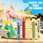 Flutesan 90 Pcs Colorful Plastic Test Tubes with Cap 16x100mm 13ml Good Seal Shot Tubes for Liquor Plants Candy Cocktail Storage Wedding Halloween Neon Party Favors Decor Lab Scientific Experiment