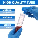 Mootycapa 50 Pack Centrifugal Filters Conical Centrifuge Tubes 50ml with Screw Caps, Polypropylene Container with Graduated and Write-on Spot, 45µm PTFE, 23ml
